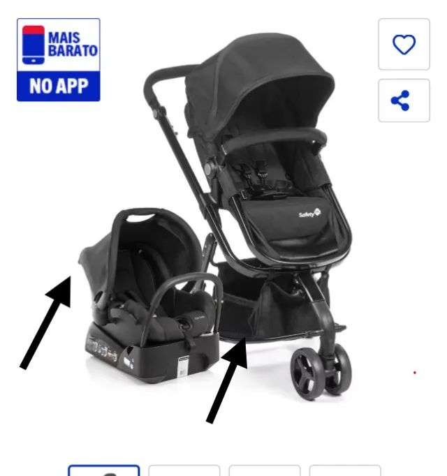 carrinho de bebe safety st1 - Foto 2