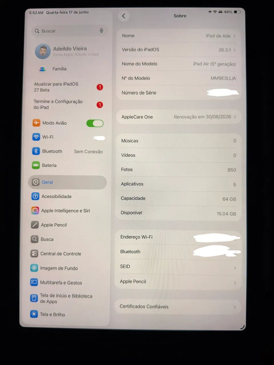 iPad Air 2022 (5ª Ger) - Apple M1 64GB - Foto 2