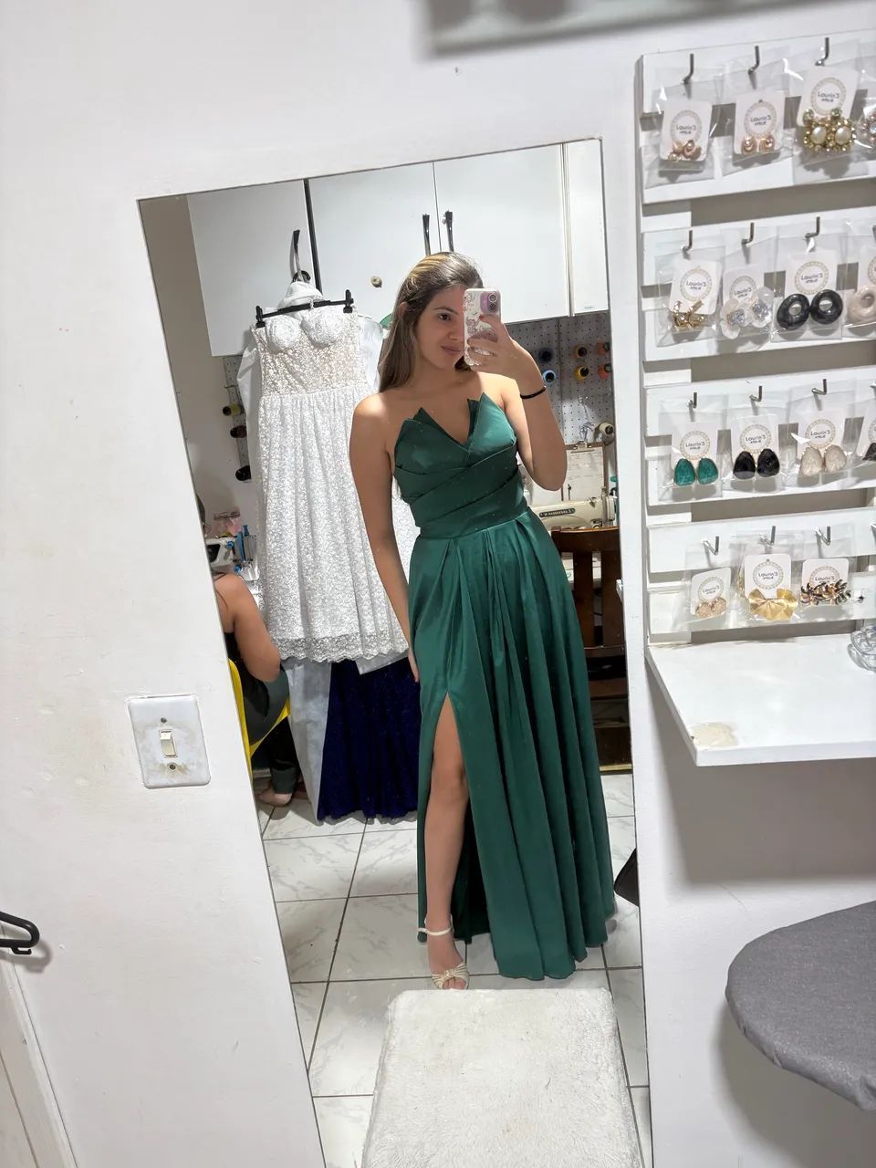 VESTIDO VERDE ESMERALDA ELEGANTE - Foto 3