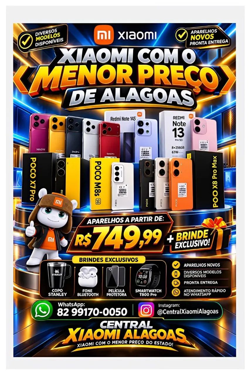 Xiaomi Poco X8 Pro Max 5G, Poco X7 Pro 5G, Redmi Note 15 Pro 5G e Diversos Modelos 