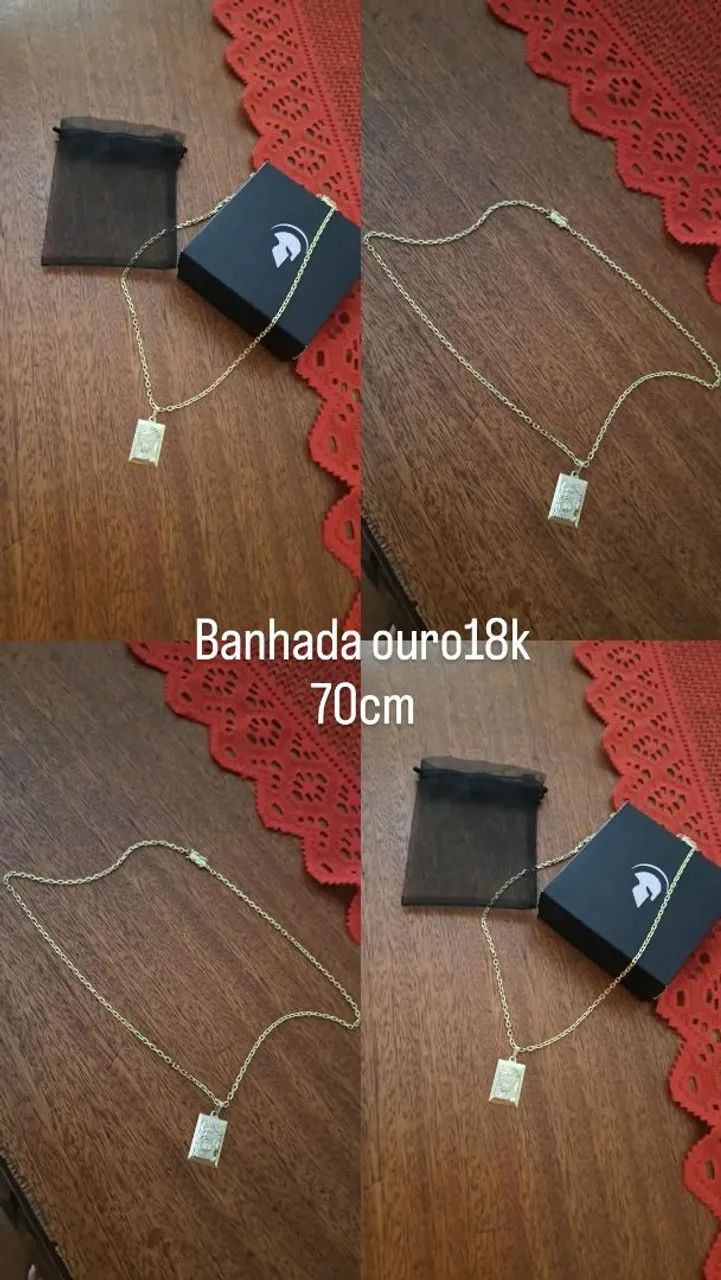 Corrente de prata banhada a ouro 18k - Foto 3