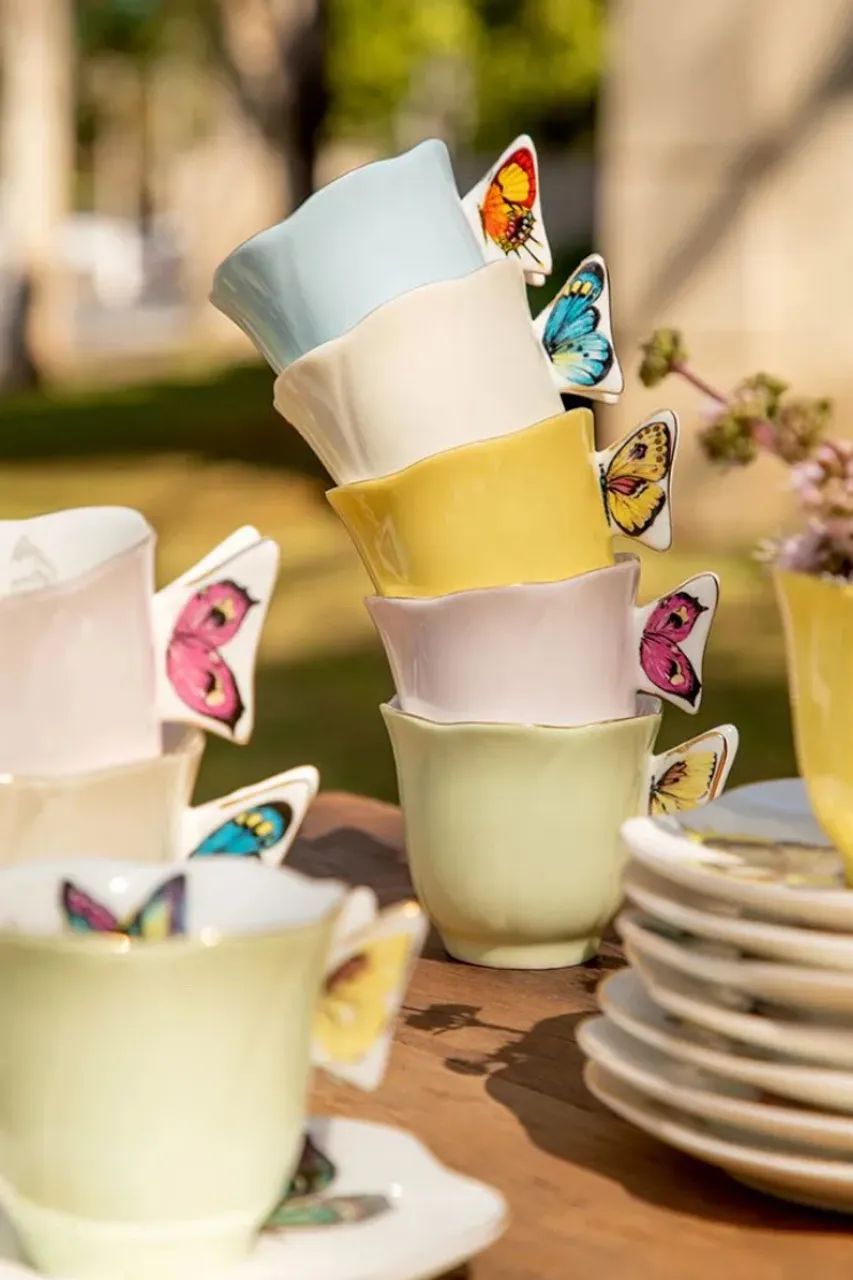 Xícara Borboletas Tania Bulhões - Foto 5