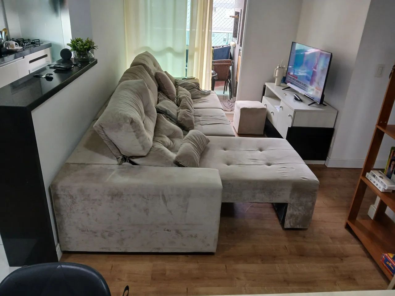 Barbada, só 699,00 sofá retratil top 