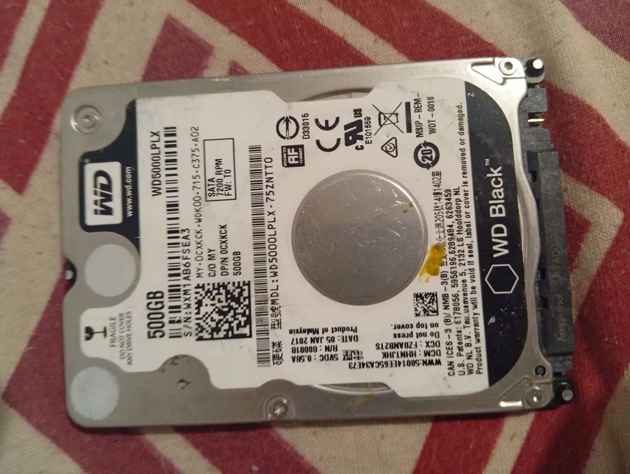 HD WD BLACK 500gb