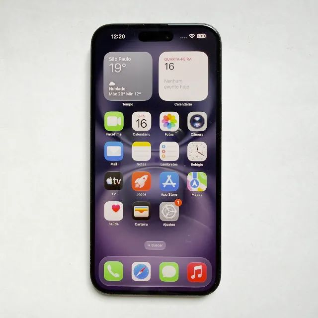iPhone 16 Plus, chip/eSIM, bateria 100%