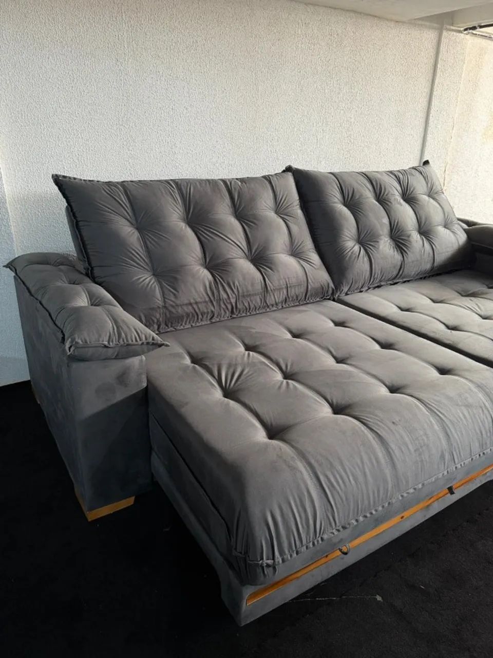 Sofá Retrátil e Reclinável 2.90cm pillow top 30cm, Mola ensacada - Foto 4