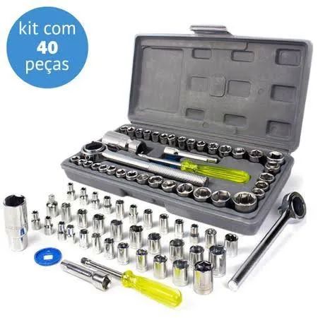 Kit chaves de catraca 40 peças