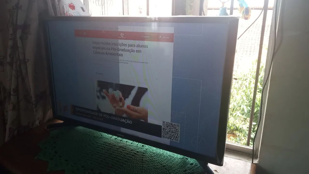 Televisão com defeito de imagem 32 polegadas Samsung 