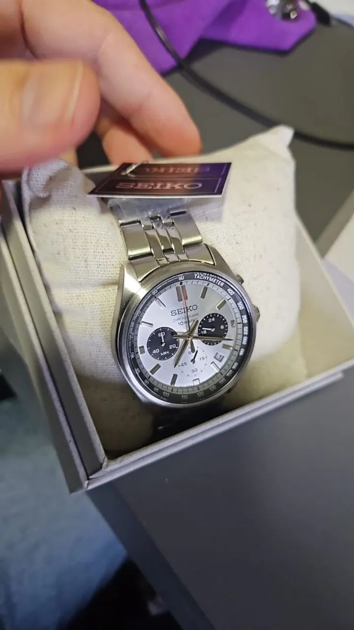 Relogio Seiko Chrono Panda SSP425P1 41,5mm - Foto 2