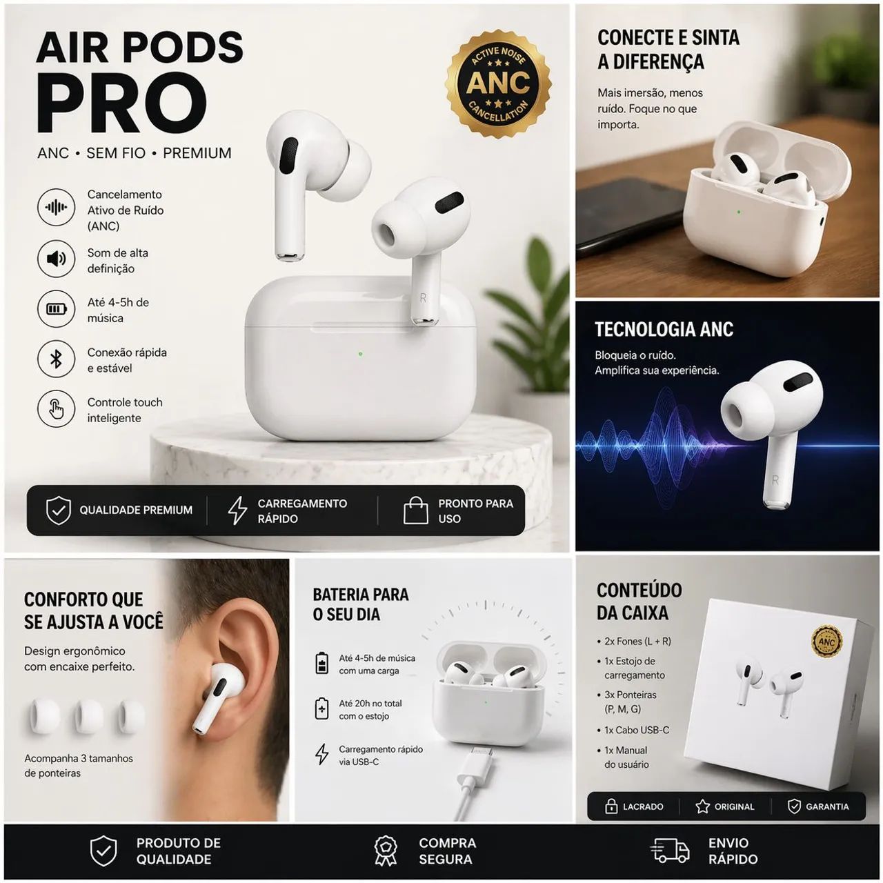 AirPods PRO3/4/5- Pronta Entrega ? - Fones de Ouvido - Fátima