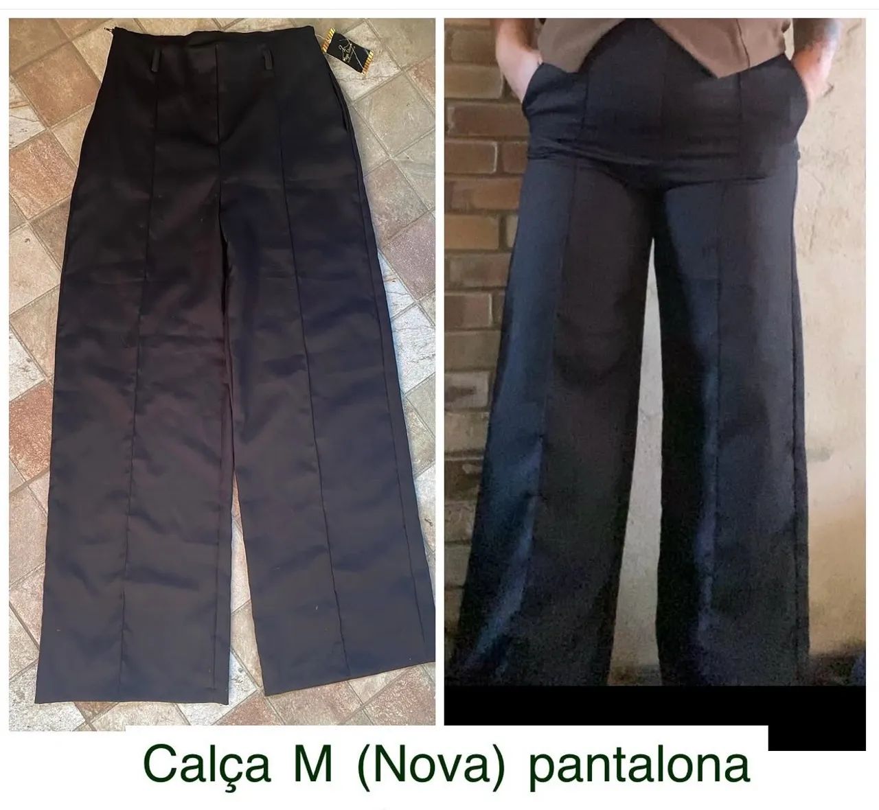 Calça pantalona de alfaiataria M