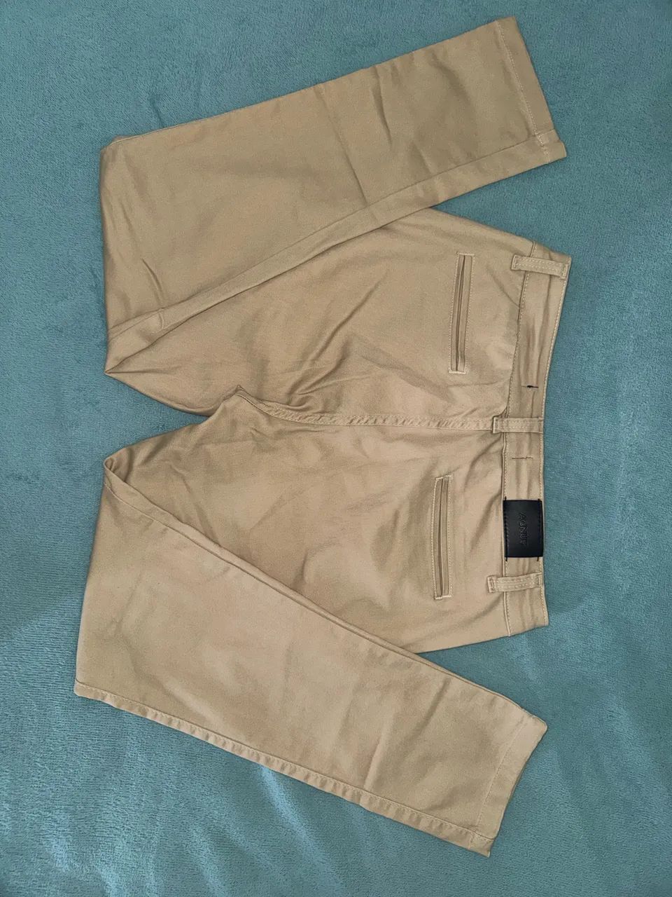 Calça em alfaiataria na cor areia n° 42 - Foto 2
