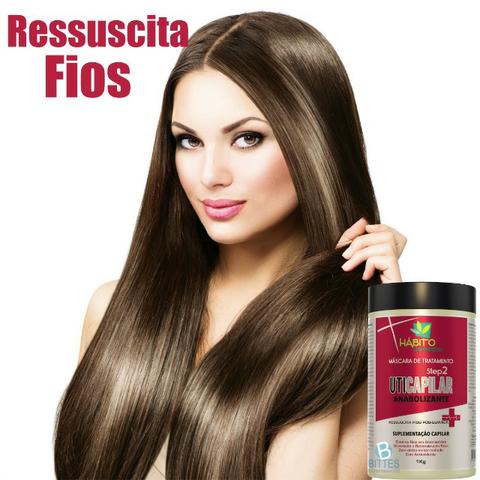 3 Máscaras de 1 Kg Reparação e Reconstrução Total Hábito Cosméticos 002 - Foto 4