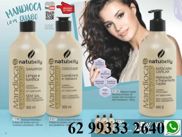 Hidratação Profunda Brilho e Maciez Para Cabelos Ressecados Mandioca com Quiabo Natubelly