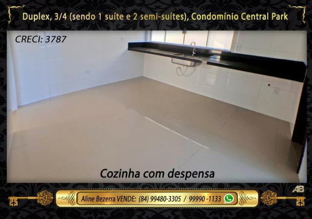 Duplex no Central Park com móveis projetados, 3 quartos, amplo espaço gourmet - Foto 9