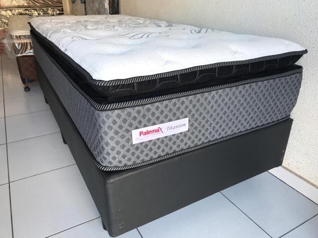 Cama Box Solteiro Palemax Titanium em Molas - Top de Linha! - Foto 2