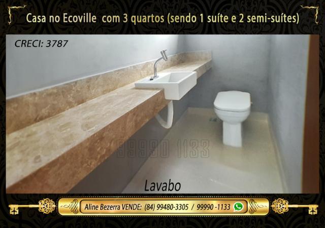 Casa no Ecoville, 3 quartos sendo 1 suíte com closet, lavabo, Etc - Foto 6