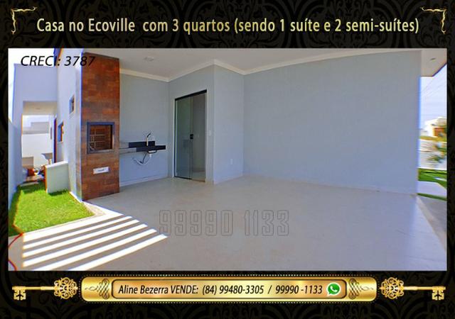 Casa no Ecoville, 3 quartos sendo 1 suíte com closet, lavabo, Etc - Foto 2