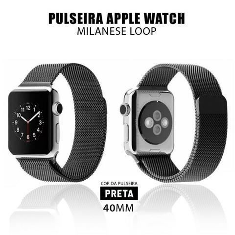 Pulseira Relógio Apple Watch Estilo Milanês 40mm Series Smartwatch - Foto 3