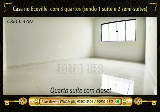 Casa no Ecoville, 3 quartos sendo 1 suíte com closet, lavabo, Etc - Foto 12