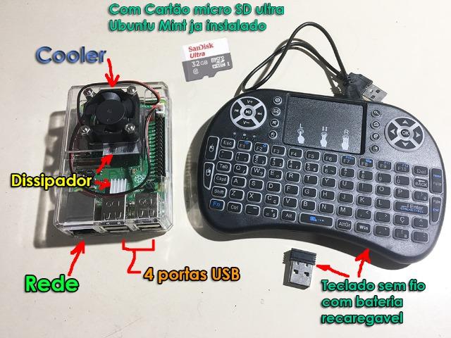 Kit Completo Raspberry Pi3 B+ (plus), Montado