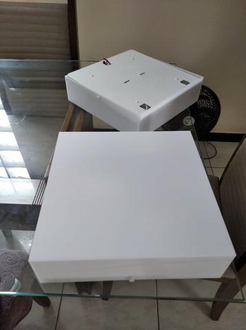 Plafon Sobrepor Quadrado Branco - Foto 2