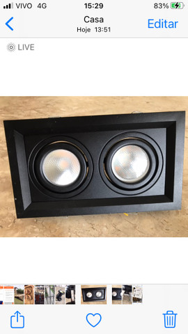 ILUMINAÇÃO DE EMBUTIR.POUCO USO. Para tetos de gesso pvc e ou anti chama