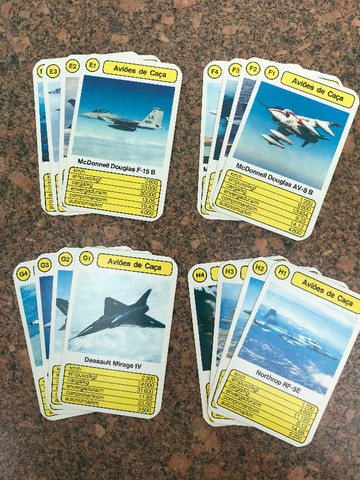 Jogo Combate Aviões 32 Cartas Completo Lacrado Super Trunfo