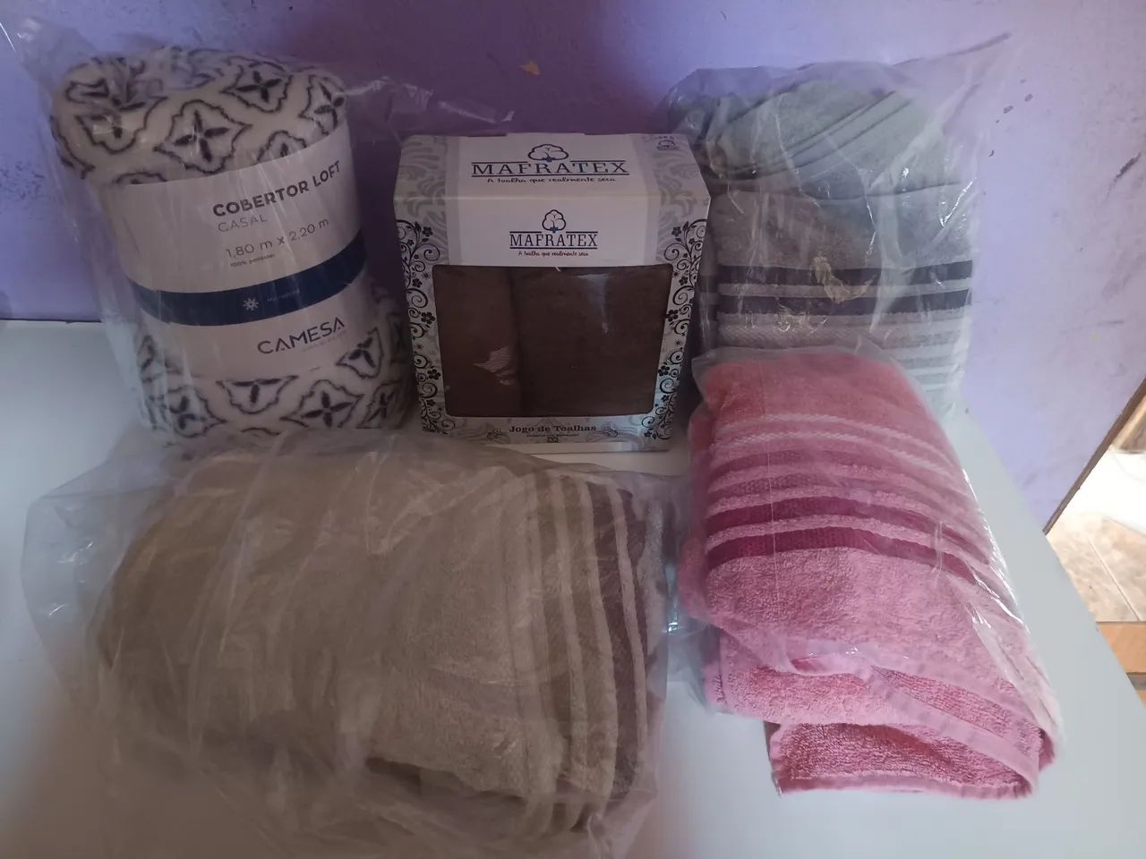 Manta jogo de toalha e toalhas 