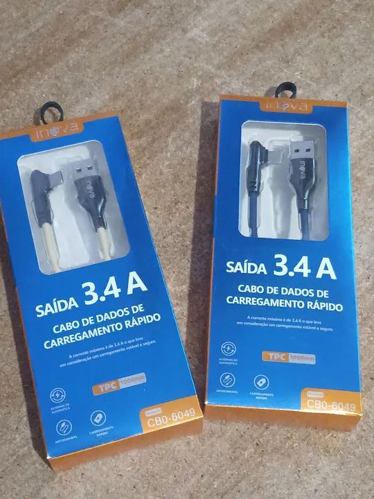 Cabo de Dados e Carregamento Rápido 3.4A - Ineva