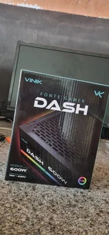 Fonte Gamer Atx 600w Real Vinik Dash Rgb Vfg600pr 110/220v Cor Preto 110v/220v - Foto 2