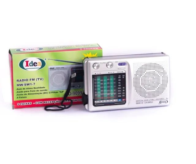 Rádio Portátil Am/fm Com Recepção Para Som De Tv Sw Idea Id-9099 - Foto 3