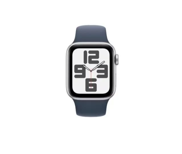 Apple Watch SE GPS 2°th 44mm silver (Prata de alumínio) Pulseira Blue, Novo Lacrado - Foto 2