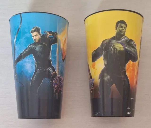 2 DOIS COPOS VINGADORES ULTIMATO MARVEL ENDGAME COM TAMPAS - Foto 3
