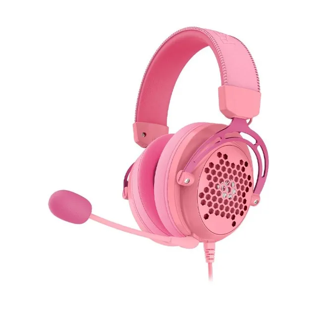 Headset Gamer Redragon Diomedes Pink P3 C/ Adaptador USB e C/ Adaptador P2 - WZetta