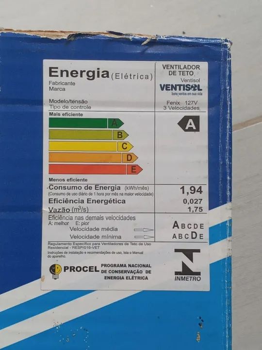 Ventilador de Teto Ventisol Novo na Caixa - Foto 5