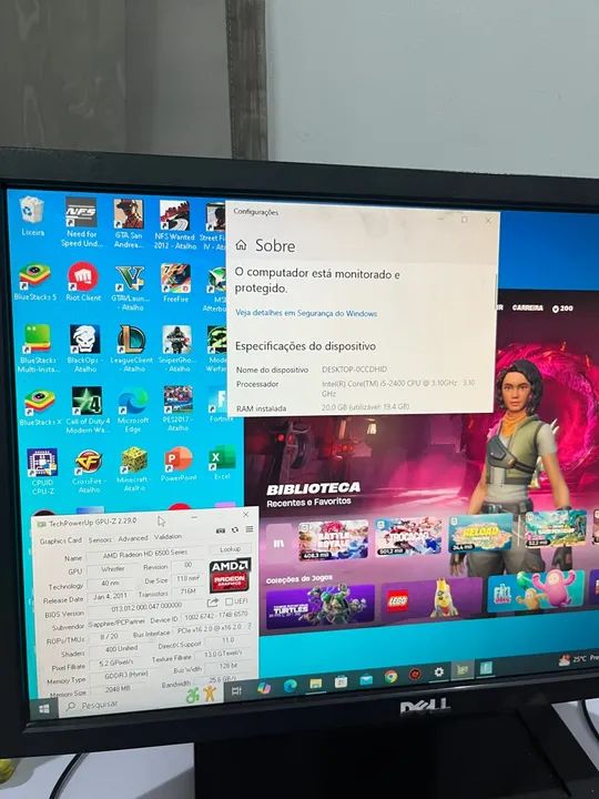 Pc Gamer i5 7400, 20Gb, Radeon 2Gb com Jogos