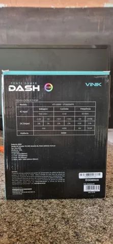 Fonte Gamer Atx 600w Real Vinik Dash Rgb Vfg600pr 110/220v Cor Preto 110v/220v - Foto 6