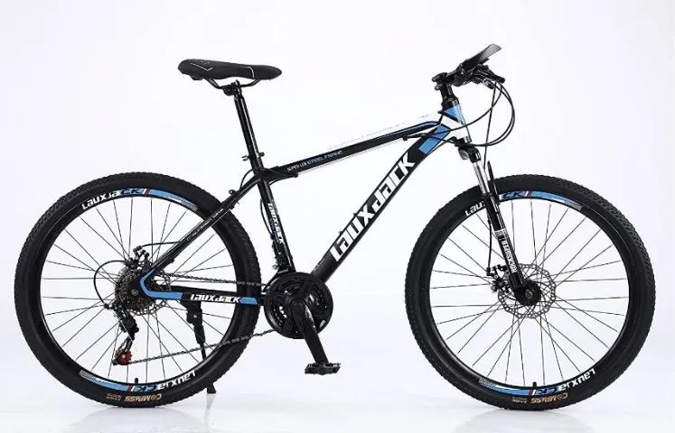 bicicleta bike mountain jk6601 aux jack aro 26- preto com azul compreto