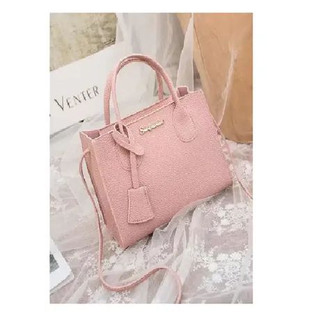 bolsa feminina de ombro portátil ideal para documentos e objetos pessoais cor rosa - Foto 6