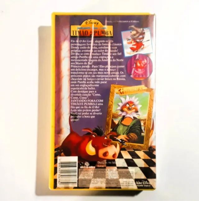 Fita Vhs Jantando Fora Com Timão E Pumba Original Dublado - Foto 2