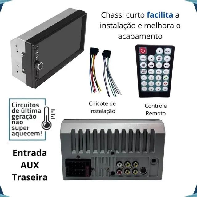 Multimídia First Option 7810h tela7" bluetooth gps na cx +acessórios nova ac/trocas - Foto 2