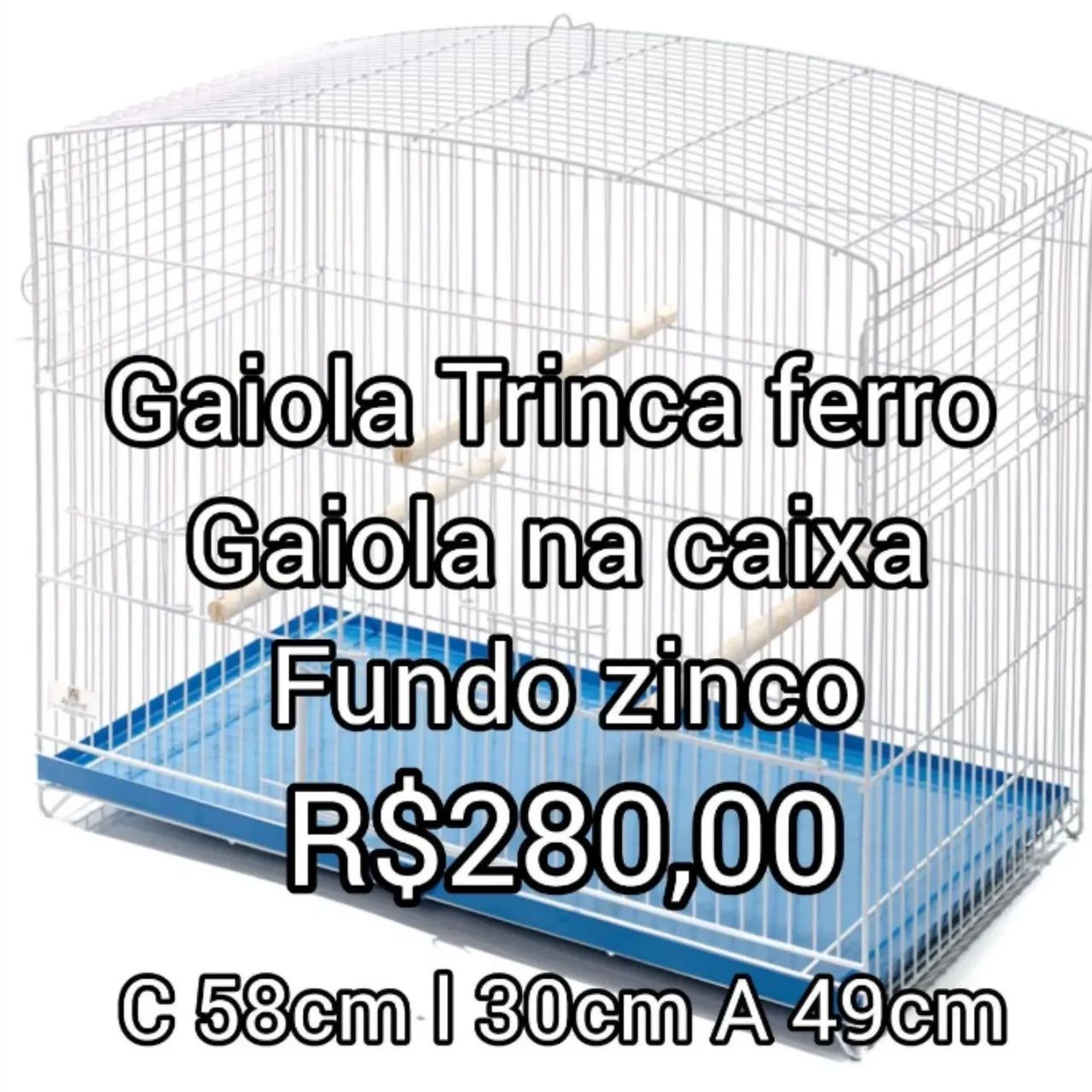 Gaiola Aramil com Fundo Zinco.