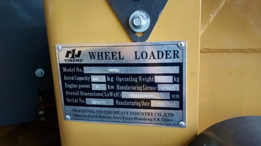 PÁ CARREGADEIRA YINENG MODELO YN935G MOTOR WEICHAY DEUTZ 130HP  - Foto 3