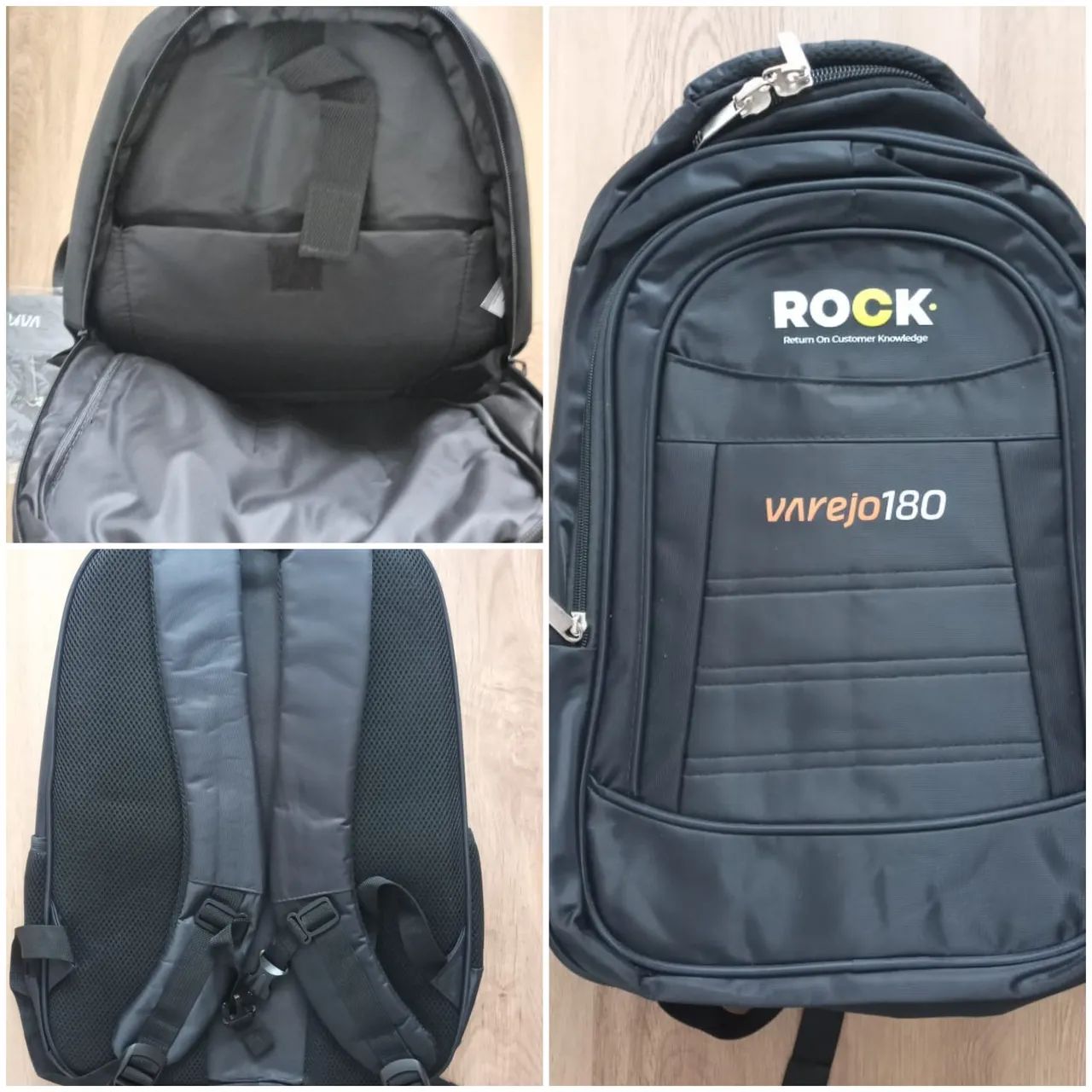 Mochila Preta Rock Varejo 180