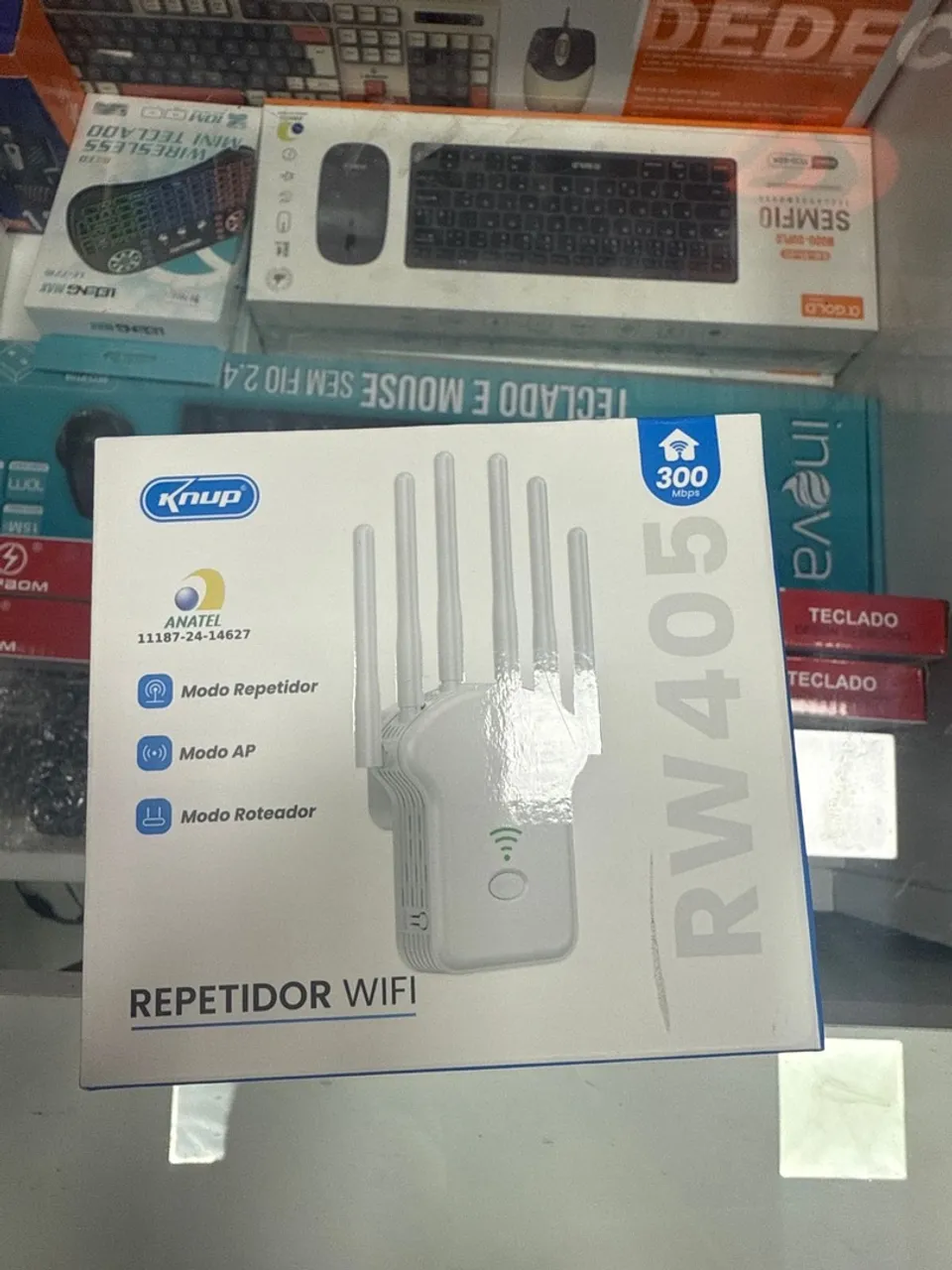 Repetidor Wi-Fi Knup RW405 300Mbps R$110