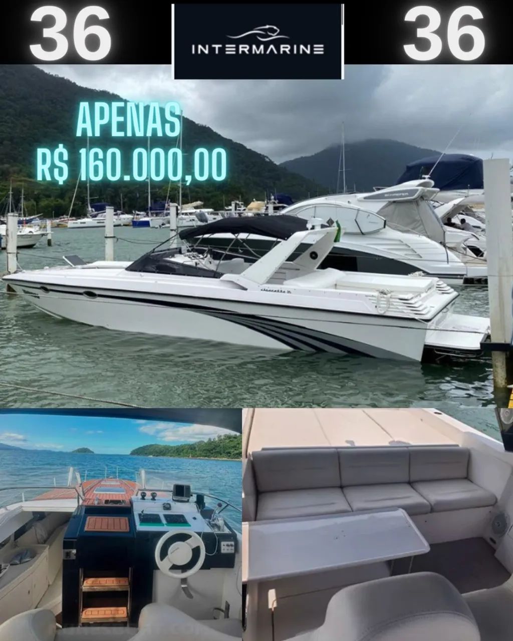 Lancha Intermarine 36 pés - Apenas R$160.000,00