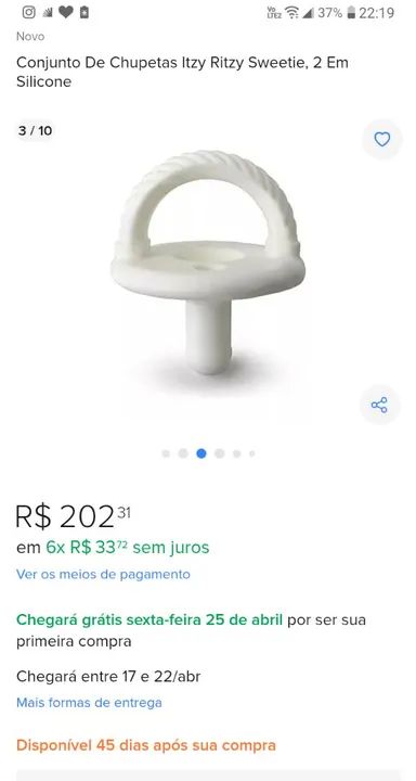 Chupetas Itzy Ritzy Sweetie - Silicone - 1 Peças - Foto 3