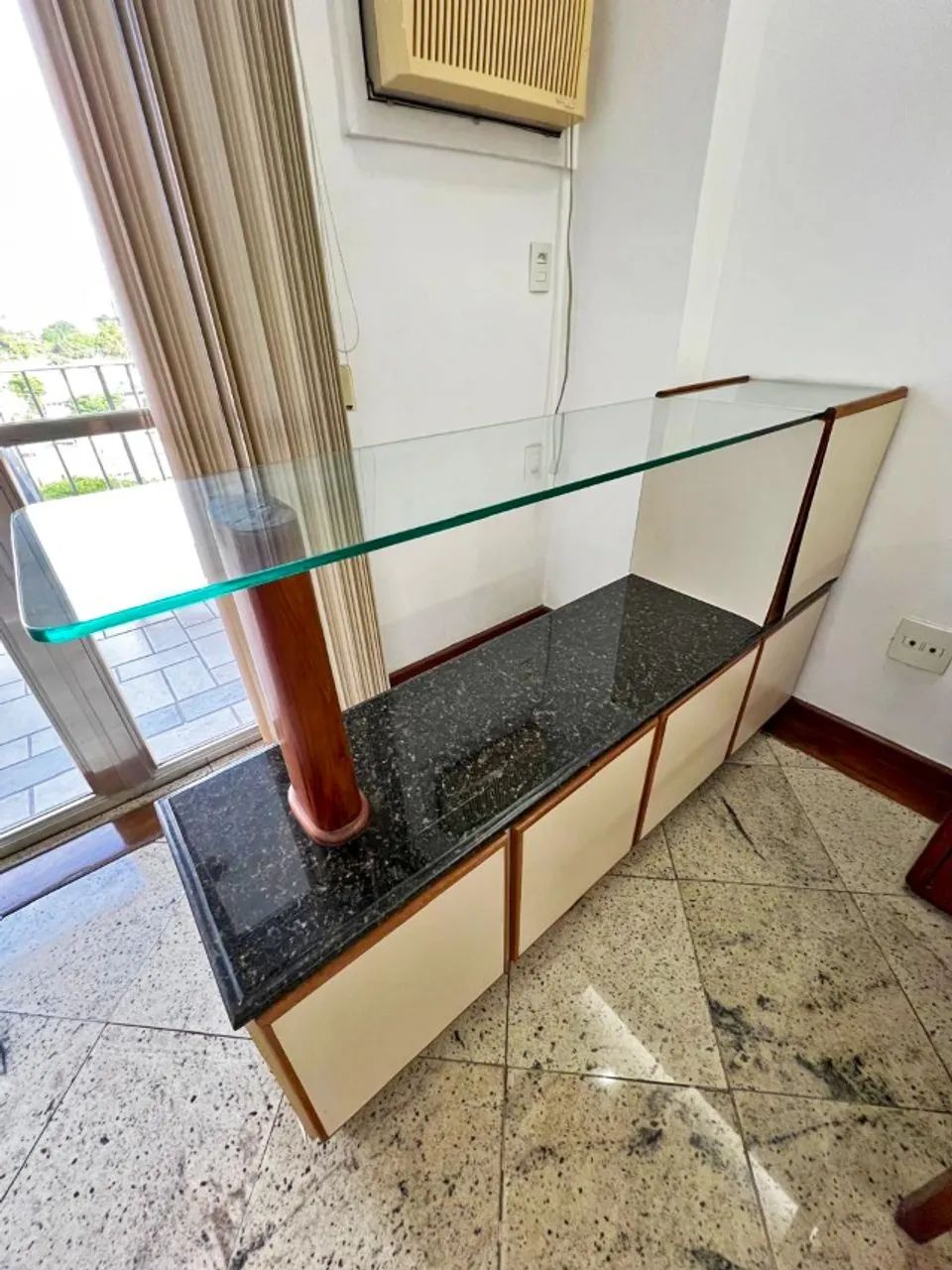 Móvel armário com bancada em vidro e granito - Foto 3