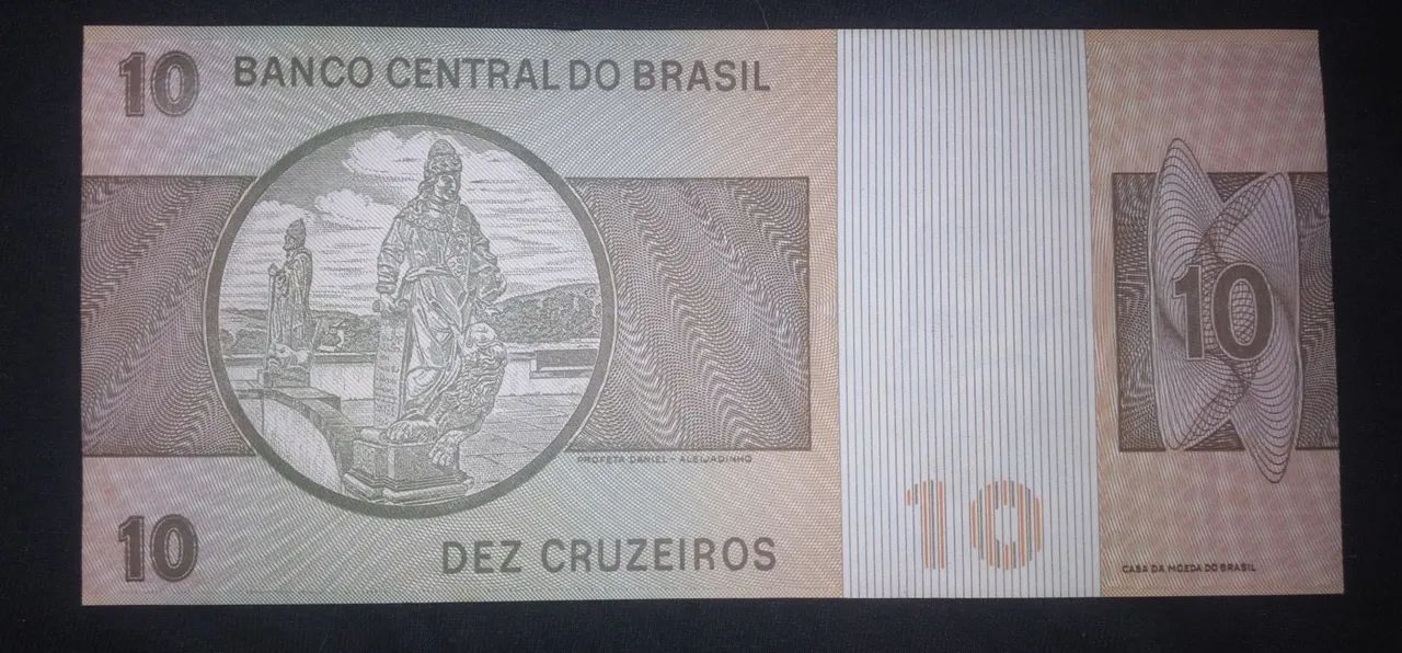 Cédula 10 cruzeiros (Dom Pedro II) FE- Série B02146 - Foto 2